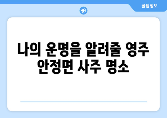 경상북도 영주시 안정면 사주 | 유명한 사주 명소 & 추천 점술가 | 영주, 안정면, 사주, 운세, 점집