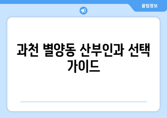 과천시 별양동 산부인과 추천| 꼼꼼하게 비교하고 선택하세요 | 과천 산부인과, 별양동 병원, 출산 준비, 여성 건강