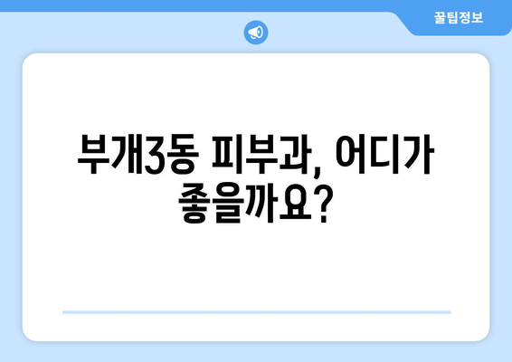 인천 부평구 부개3동 피부과 추천| 꼼꼼하게 비교하고 선택하세요! | 피부과, 추천, 후기, 가격, 진료